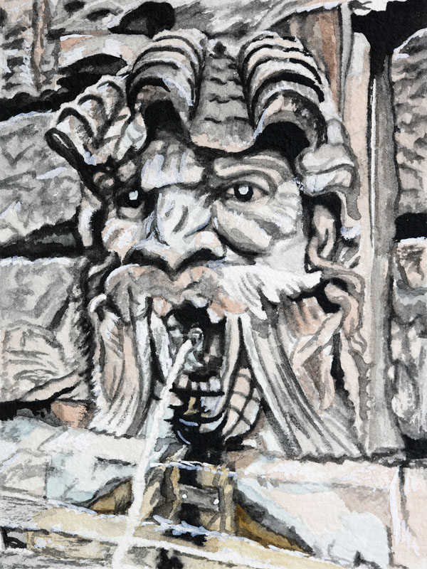 Gargoyle Fountain, Water Tower, Mannheim, Nicole Hörold