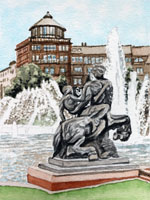 Kentaur with woman, Water Tower Park, Nicole Hörold